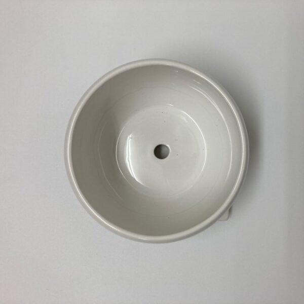 和モダンホワイト白陶器植木鉢シンプル室内丸型受け皿お祝い小さいサイズアレンジ上部