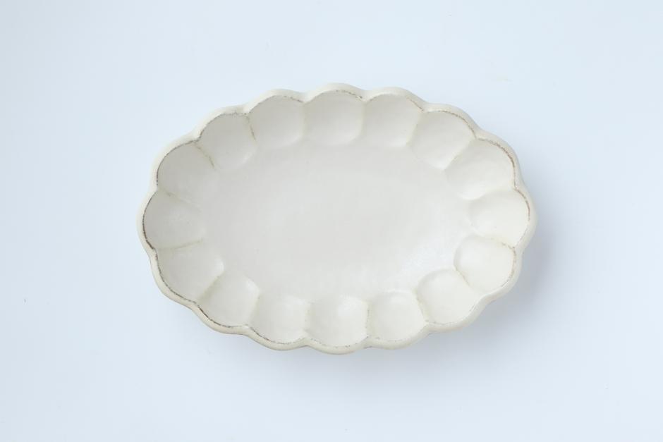 楕円皿 大皿 オーバル 28cm ホワイト りんか
