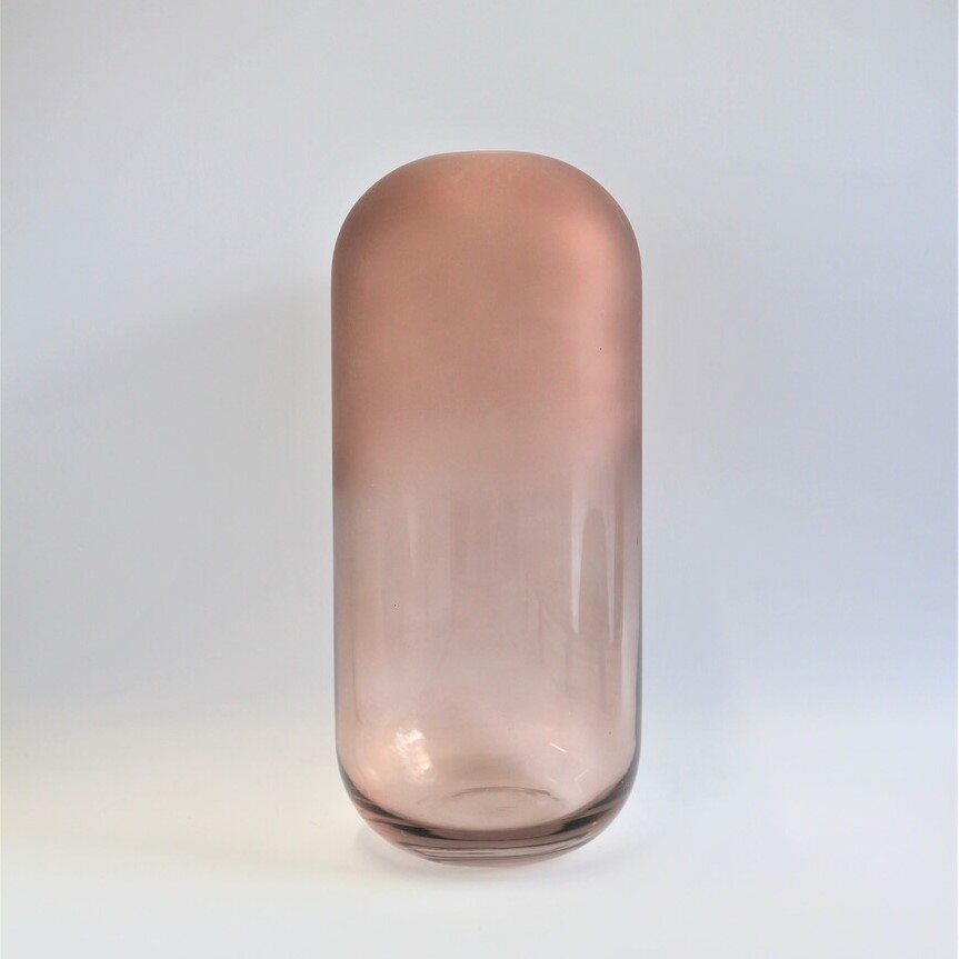 ガラス花瓶 花器 フラワーベース ピンク 北欧風 通販 コクーンL