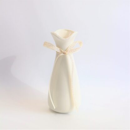 陶器花瓶　ホワイト　ホルン