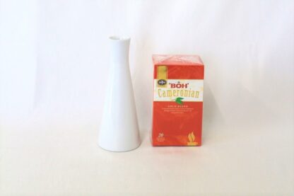 【ギフトセット】北欧風　陶器花瓶とBOHティー　ティーバッグ　ホワイト　ツイギーS