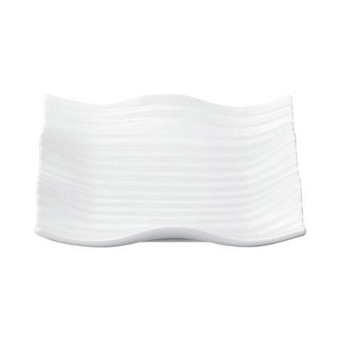 プレート 角皿 大皿 25㎝ ホワイト ウェーブ